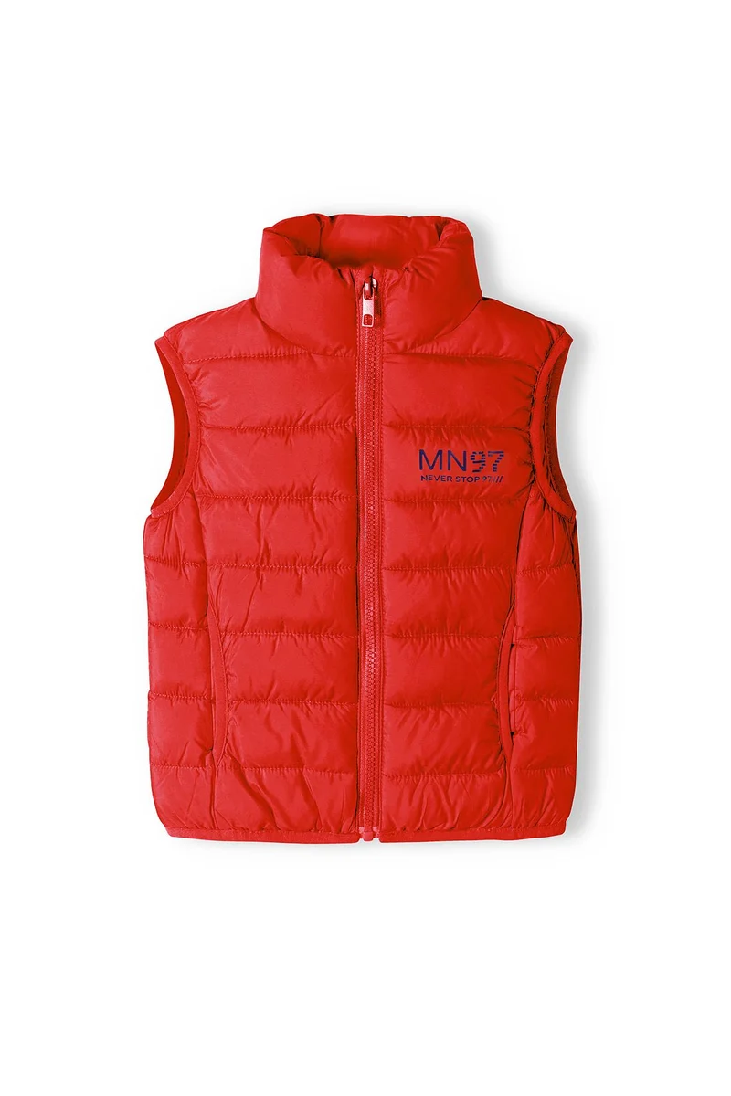 Boys' padded gilet in red
