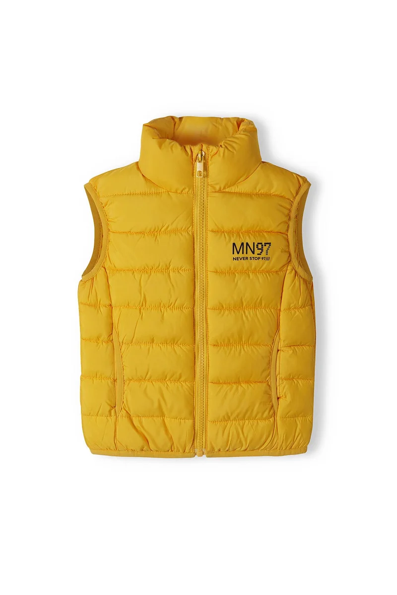 Boys' padded gilet in yellow