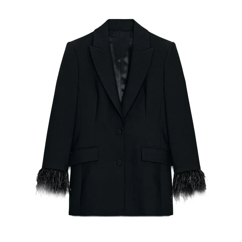 Dames Blazer en Broek Set met Schoudervullingen