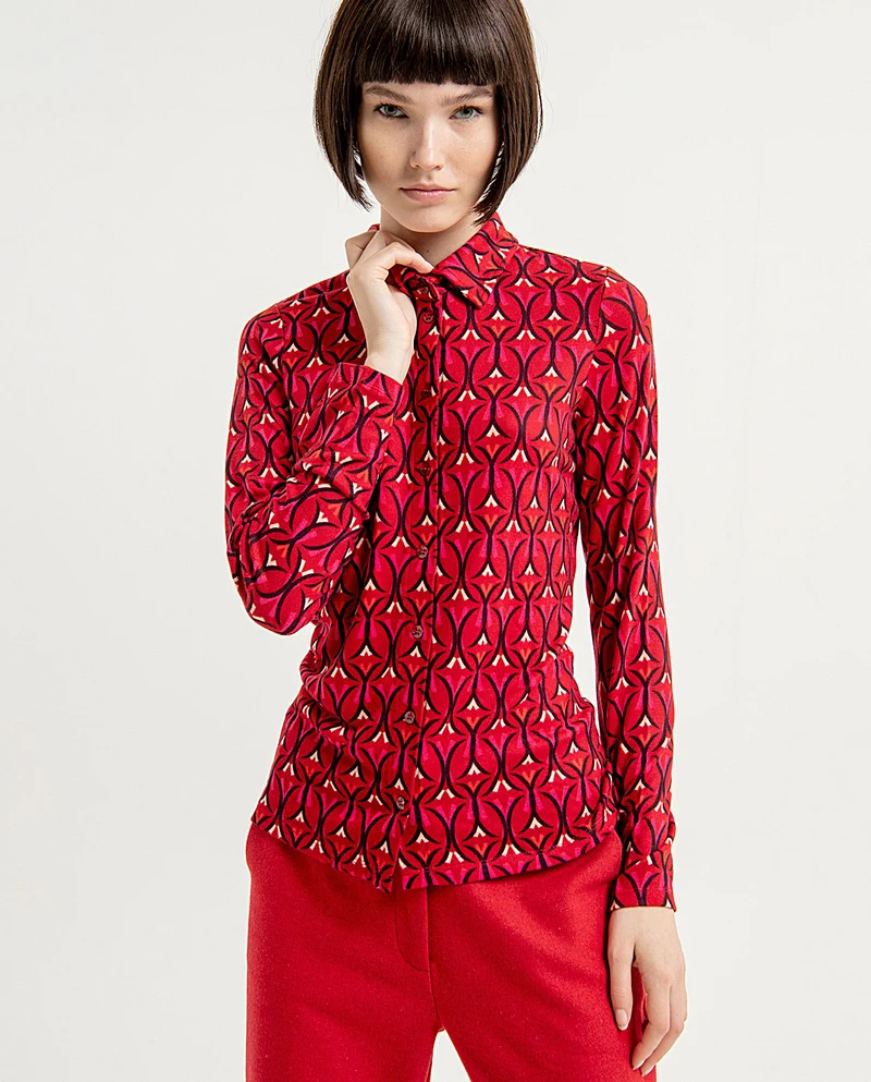 Surkana basic shirt red