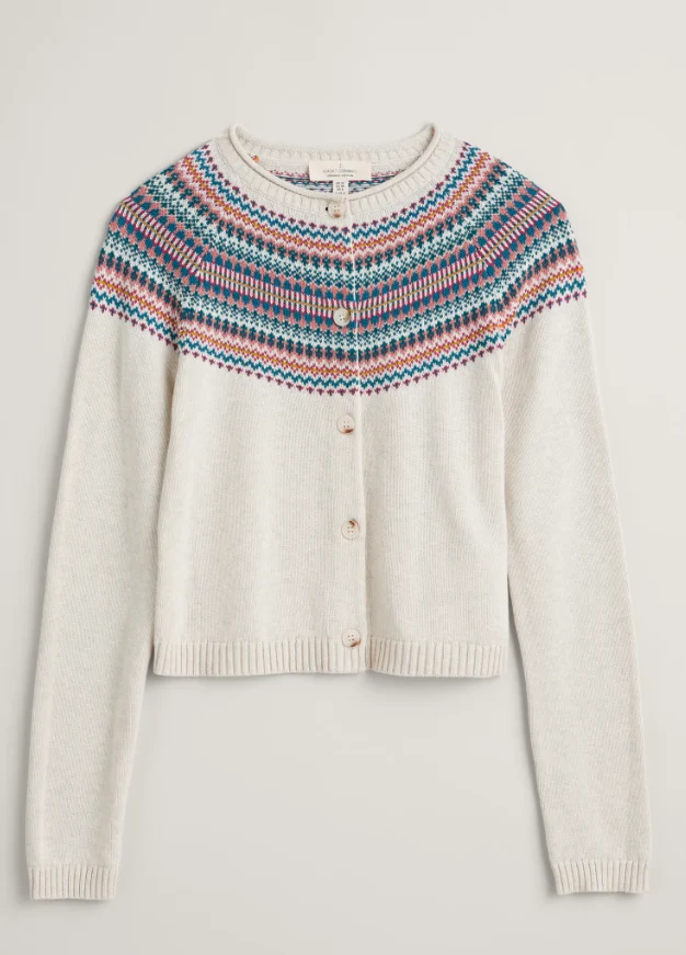 Seasalt Cornwall Sweet Pea Cardigan Fence Floral Wild Berry