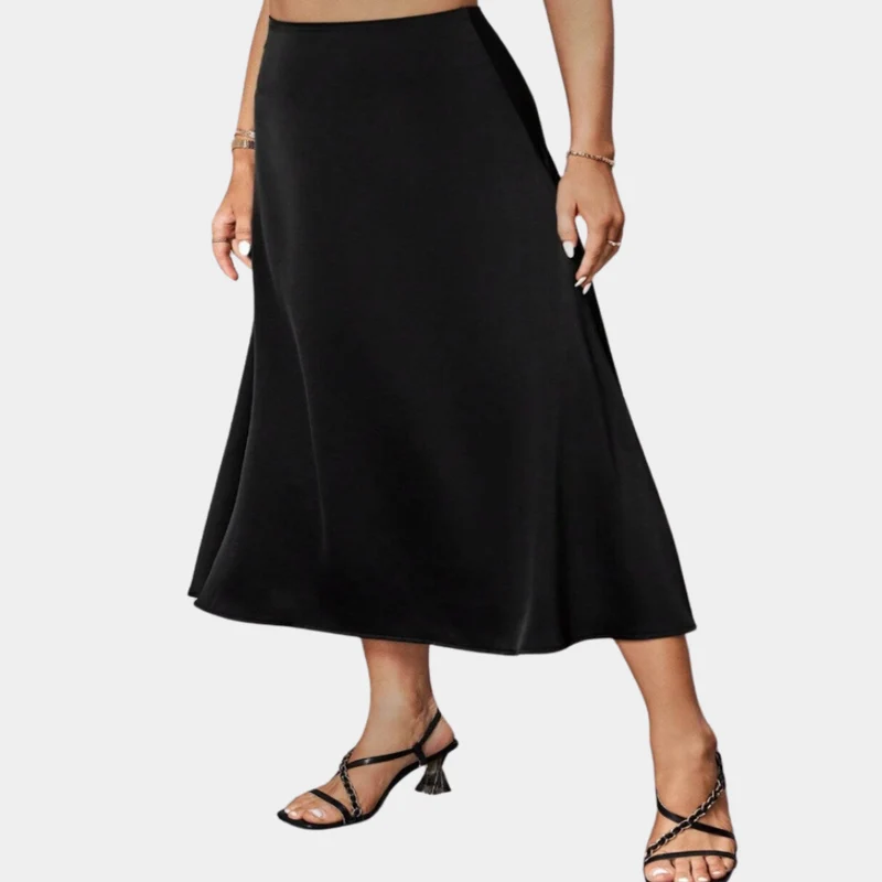 LILYANNA - Zwarte Vrouwelijke Zomerse Casual Rok