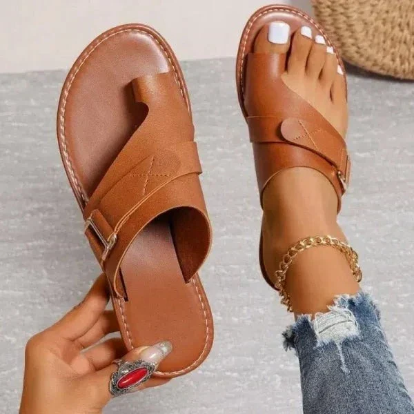 Vrouwen Orthopedische Hallux Valgus Correctie Leren Sandalen