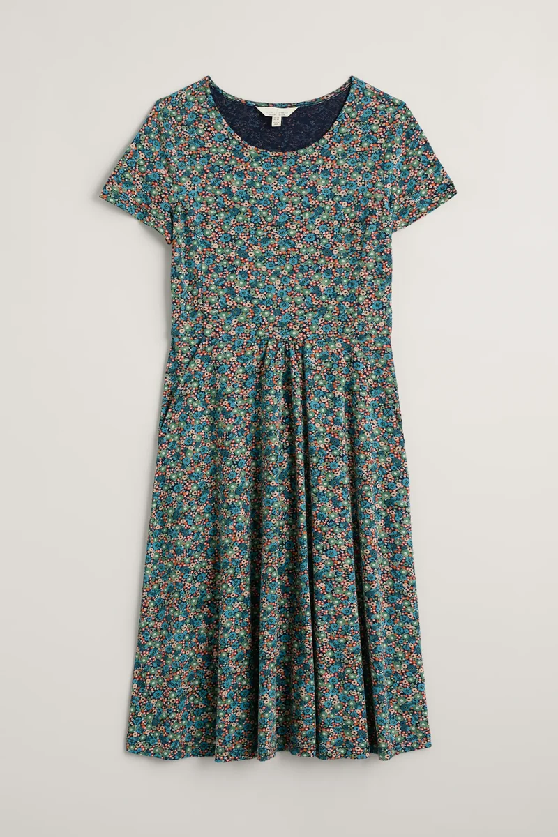 Seasalt Cornwall S/S April dress bijou daisies mix