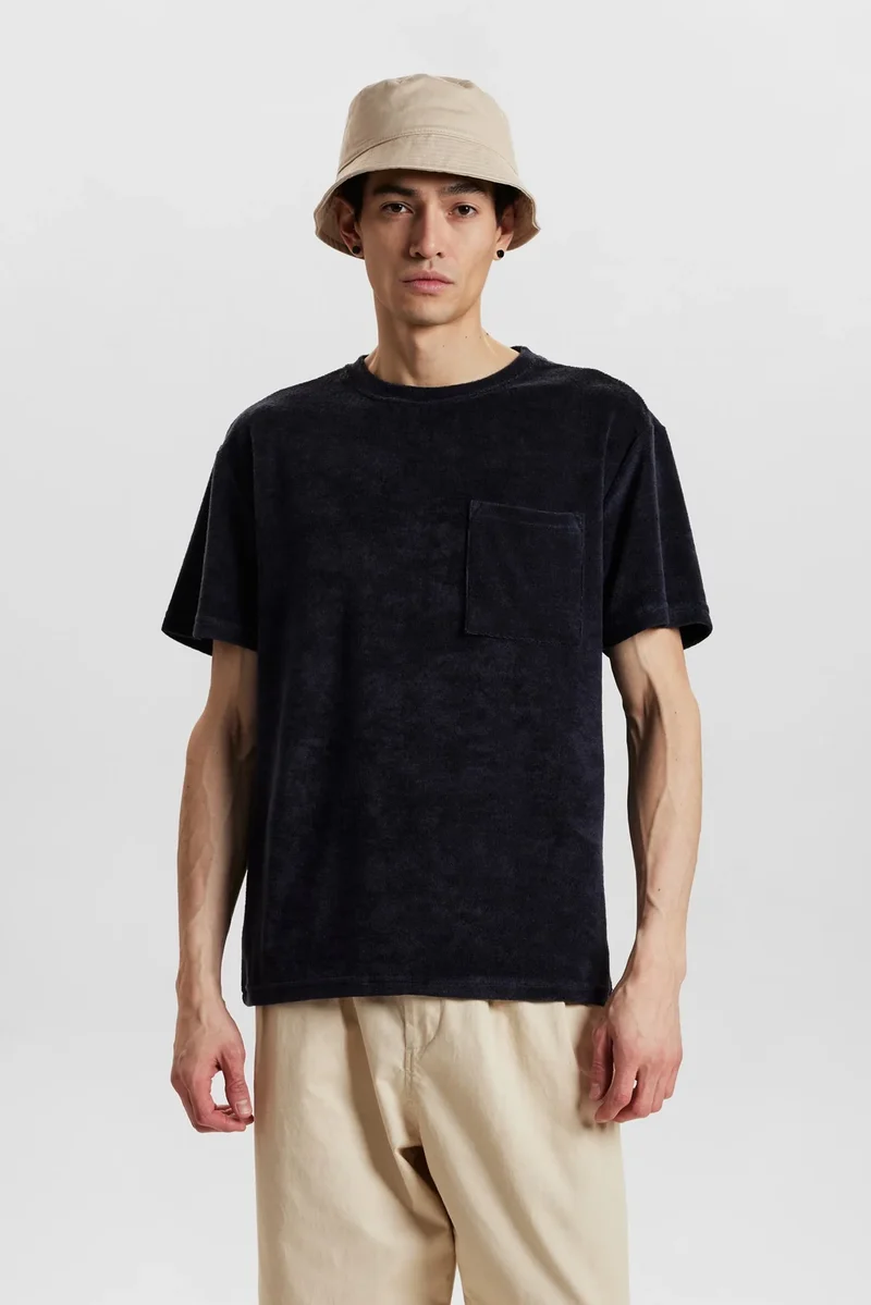 Anerkjendt t-shirt Akkikki s/s Frotte - Dark Navy