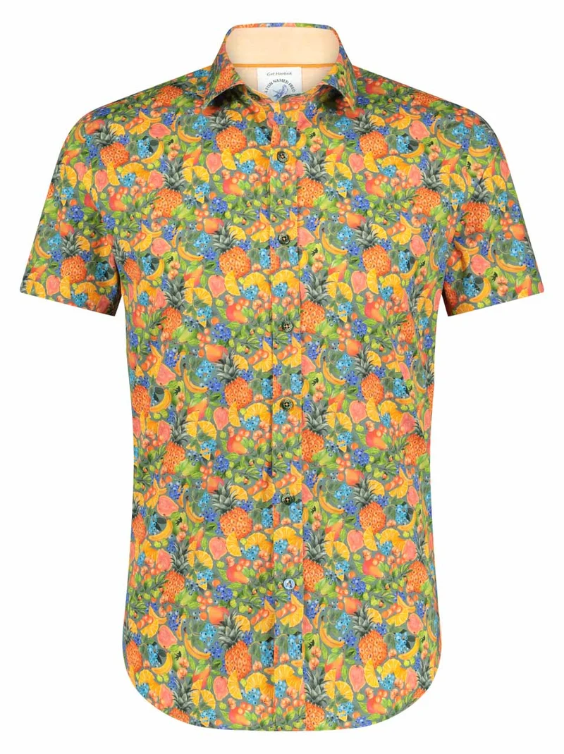 A Fish Named Fred shirt SS fruit forest green