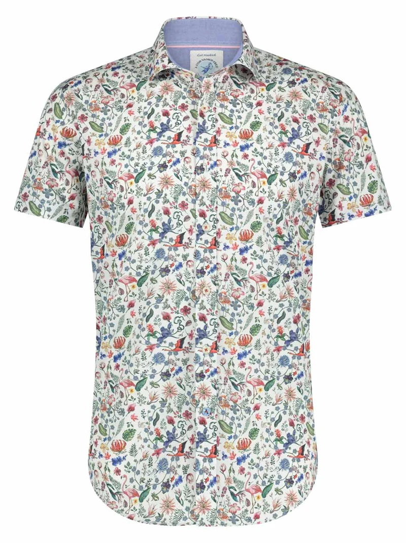 A Fish Named Fred shirt SS flamingo coral