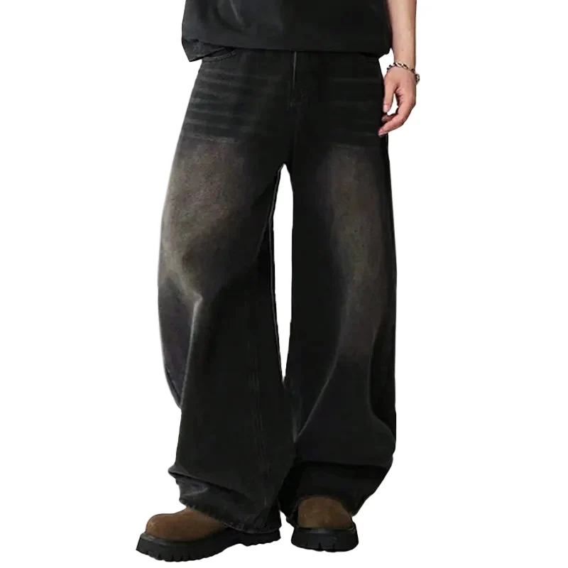 Heren Baggy Jeans Met Wijde Pijpen