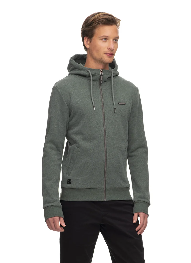 Ragwear sweatshirt natte zip pine green