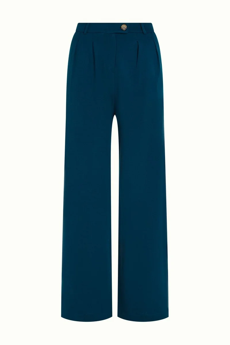 King Louie Fintan Pants Milano Crepe Pond Blue