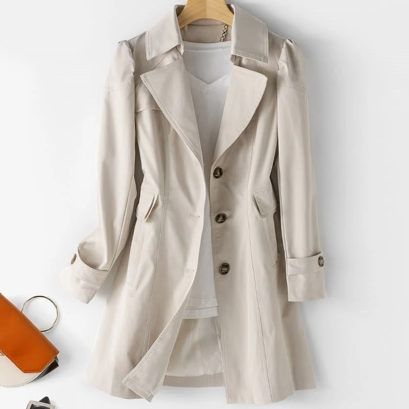 Dames Korte Trenchcoat: Tijdloos Chic voor Elke Gelegenheid