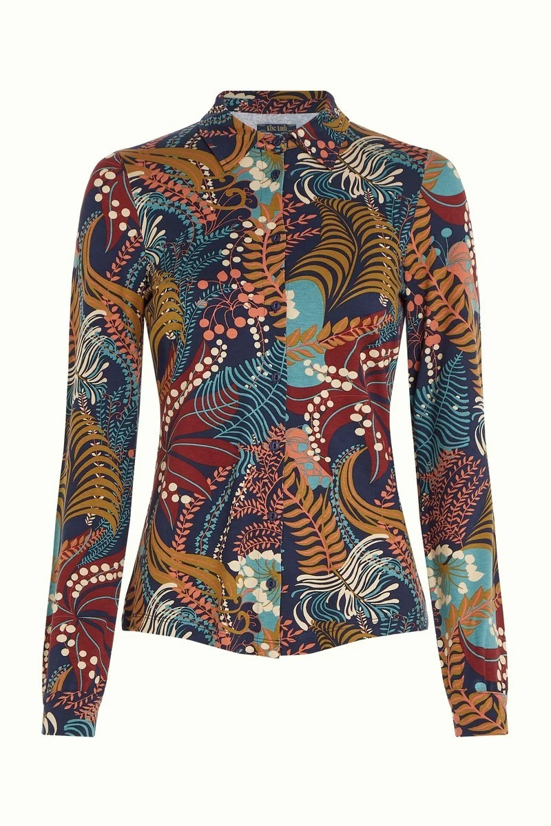 King Louie Blouse Nightingale Blue