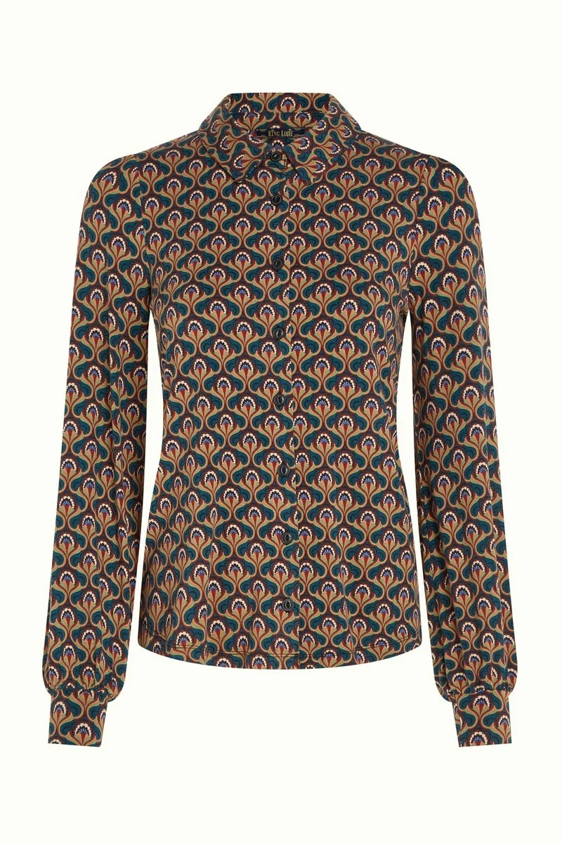 King Louie Maisie Blouse Jubilee Dragonfly Green