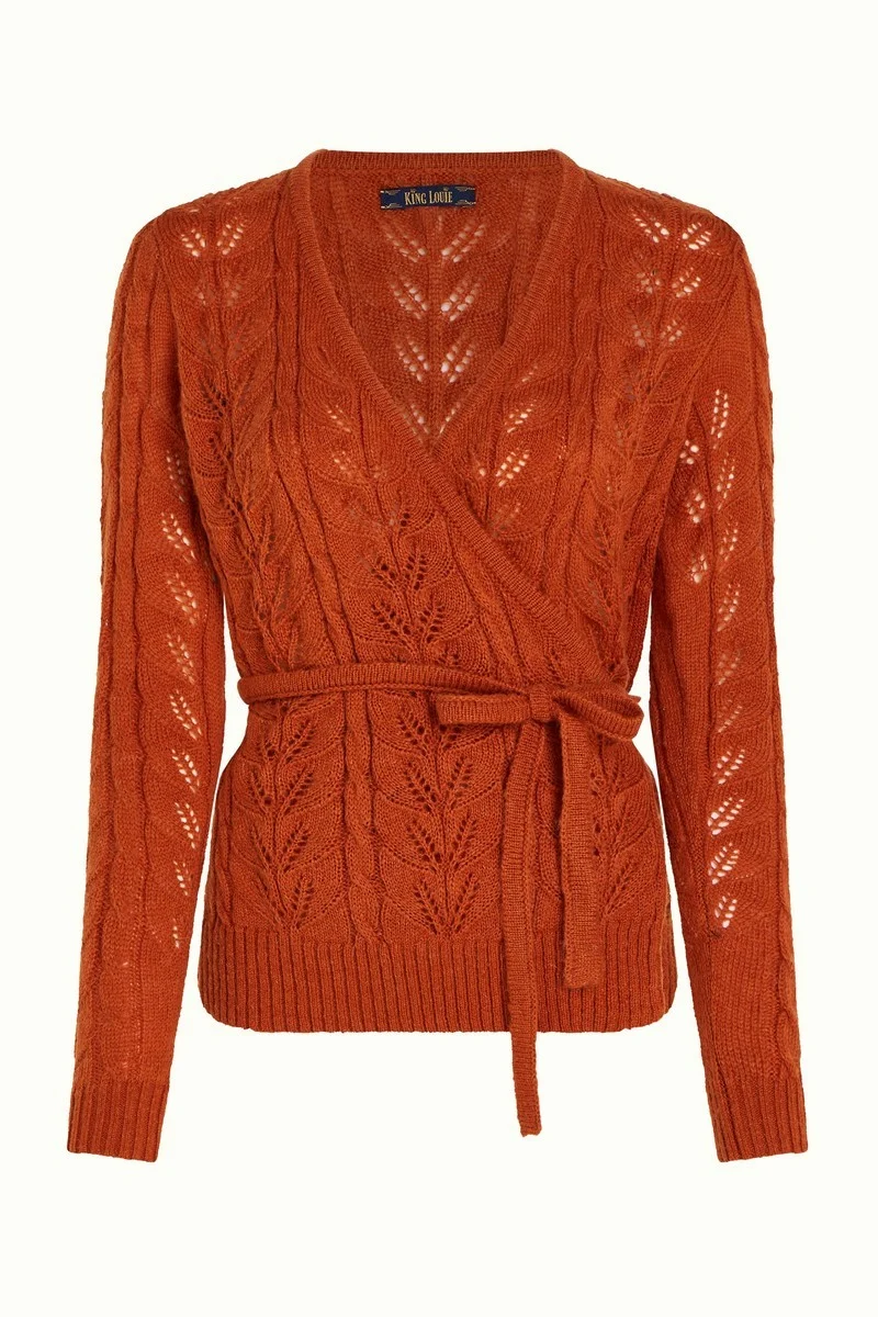 King Louie Wrap Top farfalle Caramel