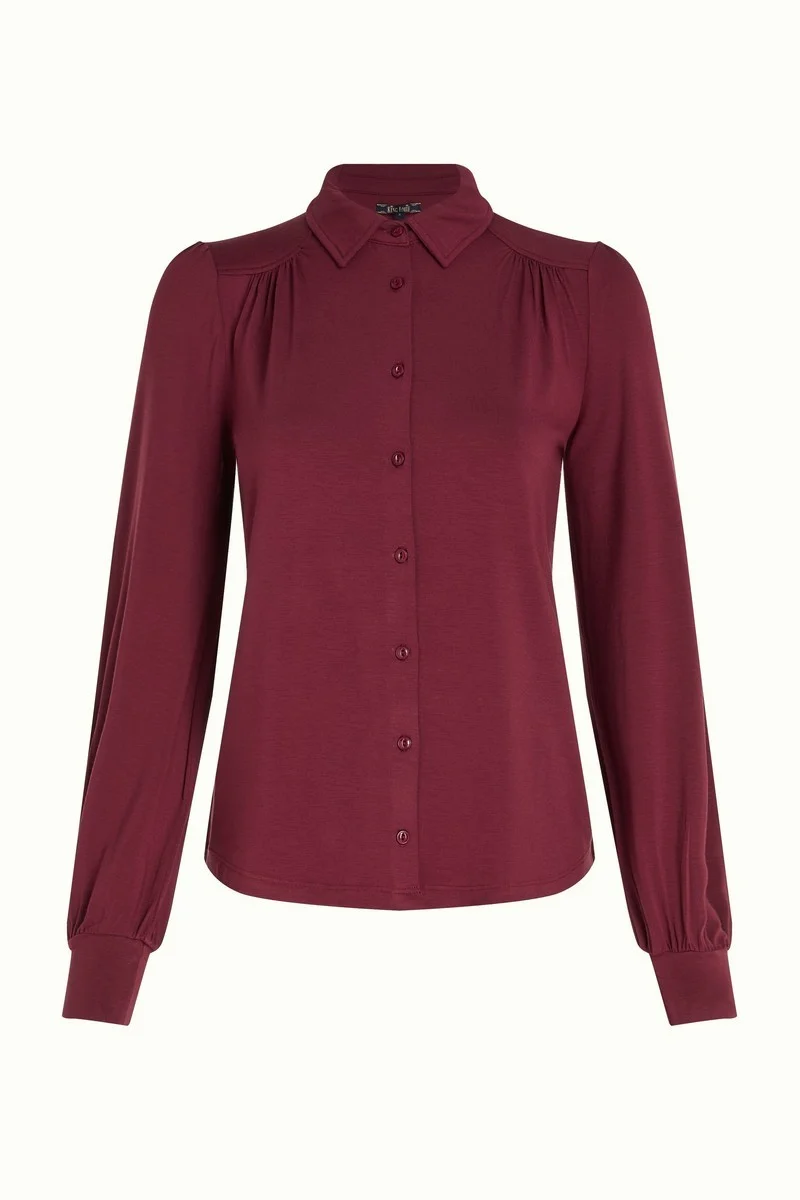 King Louie Carina blouse ecovero light cabernet red