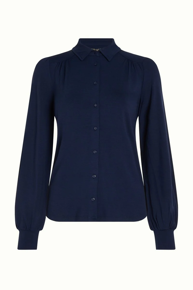 King Louie Carina blouse ecovero light Evening blue