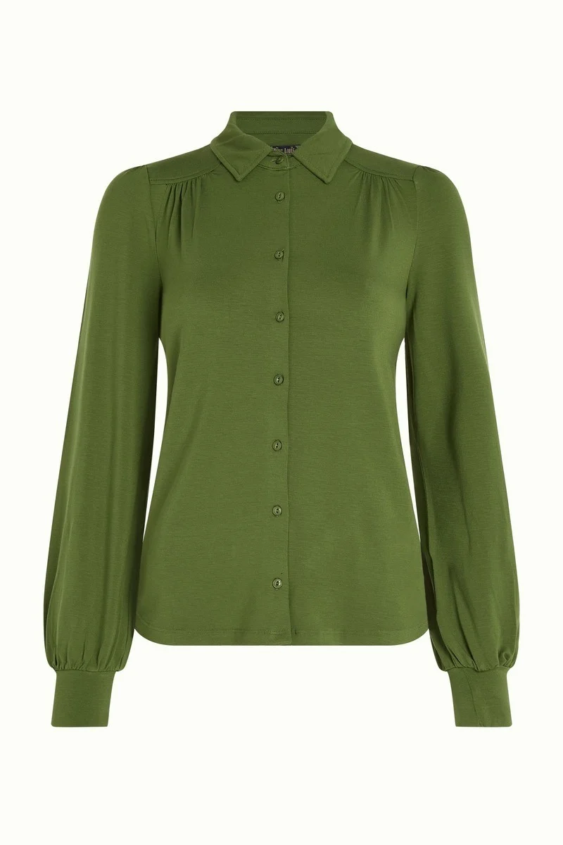 King Louie Carina blouse ecovero light olive green