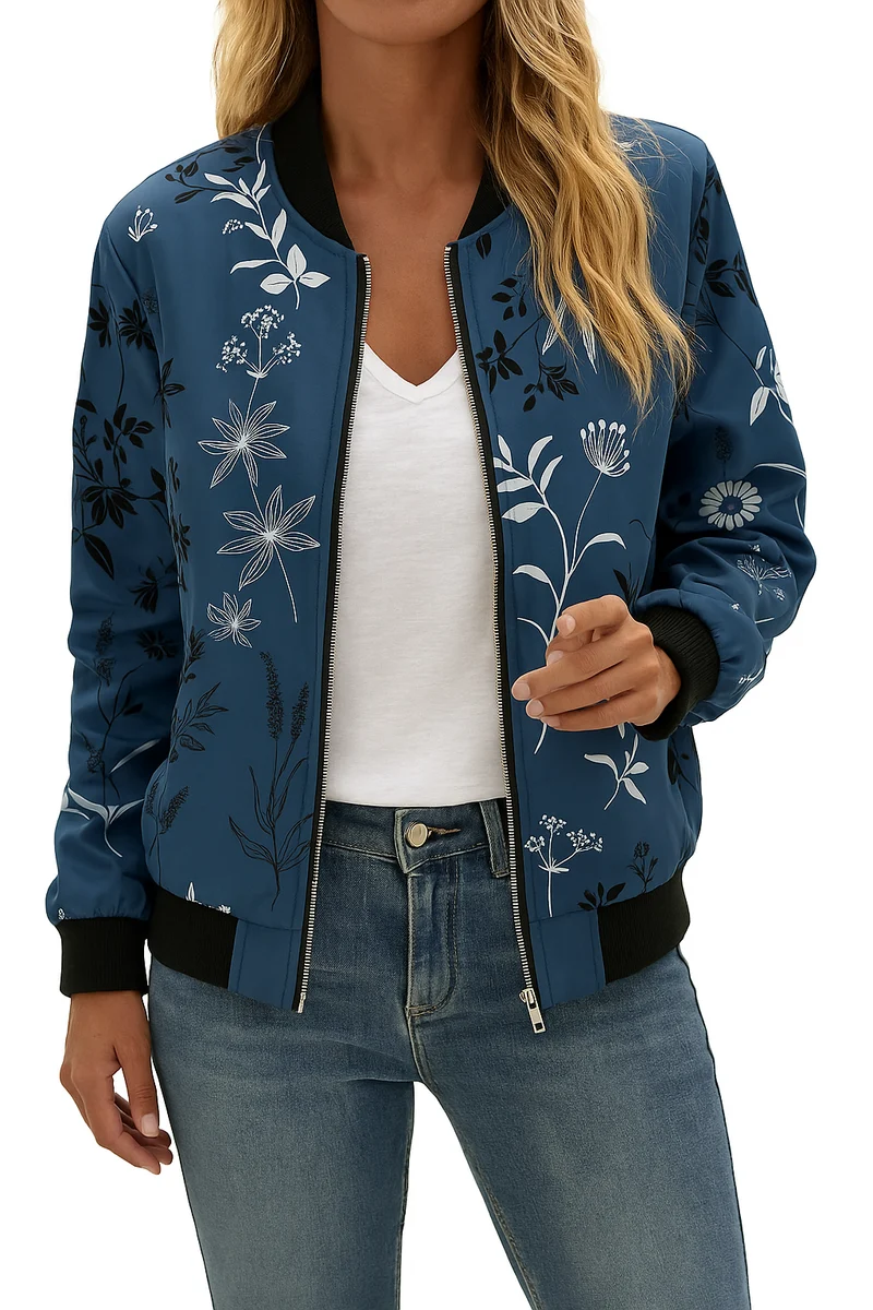 Bomberjack voor Dames - Bloemenprint | Stijlvol & Comfortabel