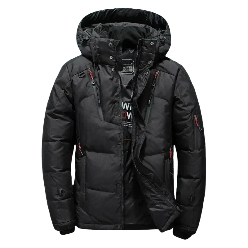Heren Donsjack met Afneembare Capuchon