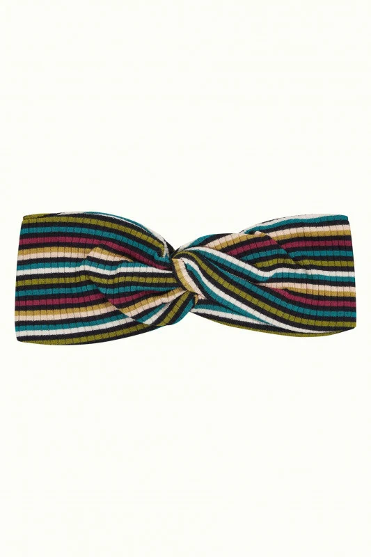 King Louie twist hairband Brunelli Stripe Ponderosa Green