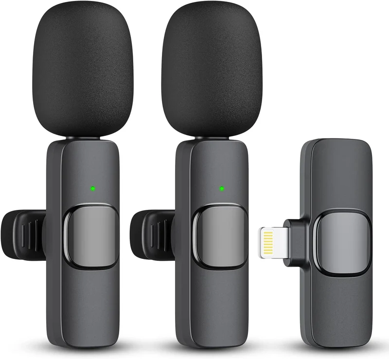 2-Pack Draadloze Microfoon voor iPhone iPad