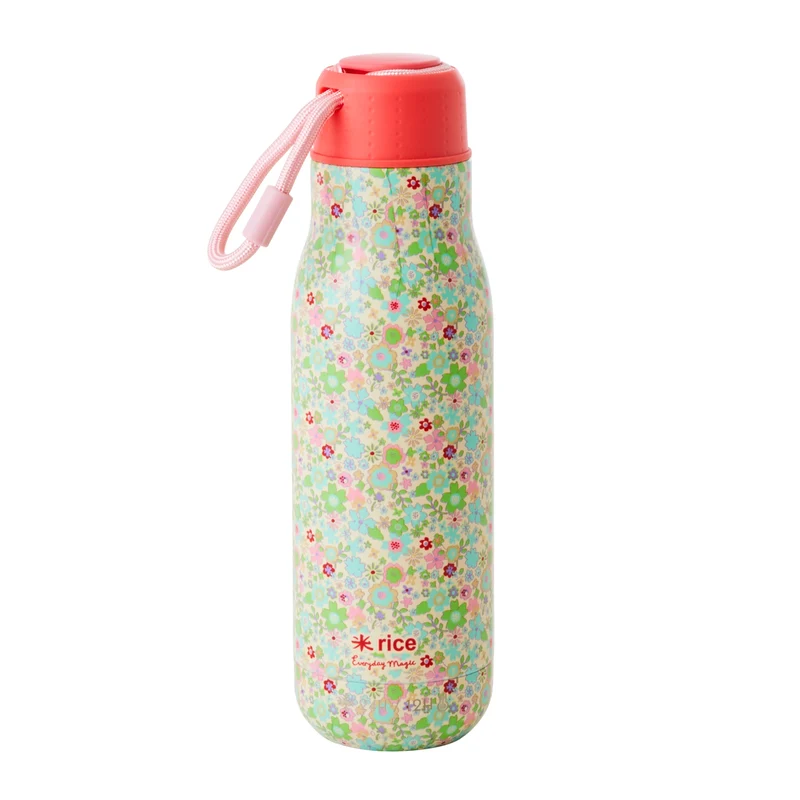 Rice stainless steel thermo bottle Pastel Fall Floral print
