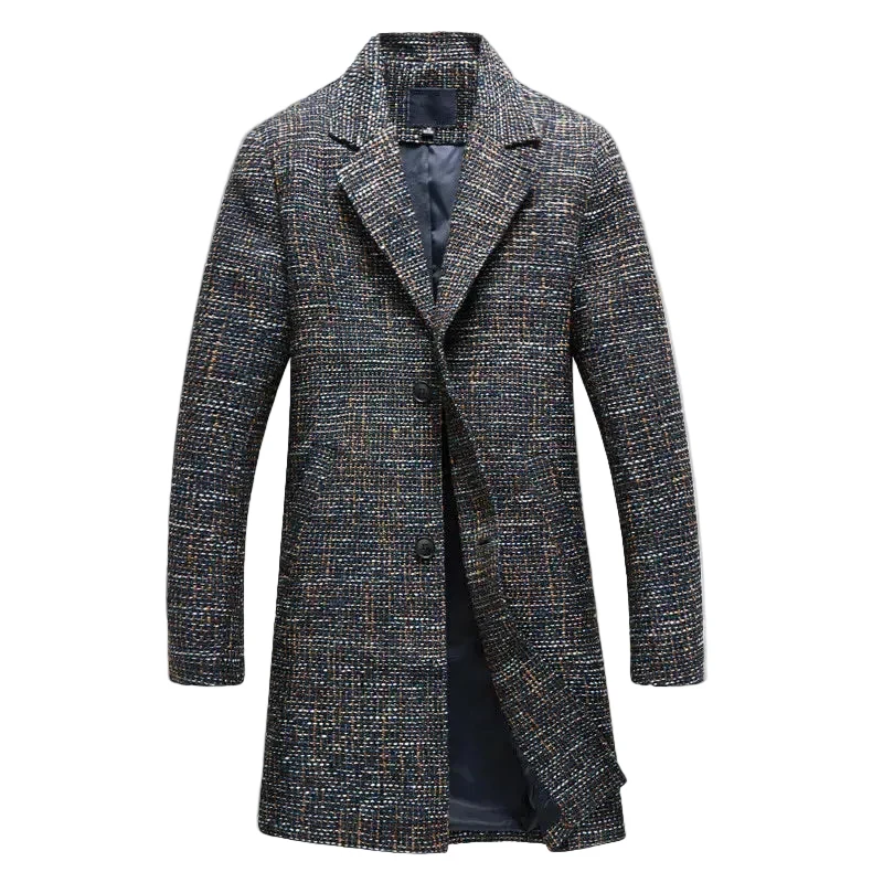Heren Winterjas Met Drie Knopen Klassiek Stijl