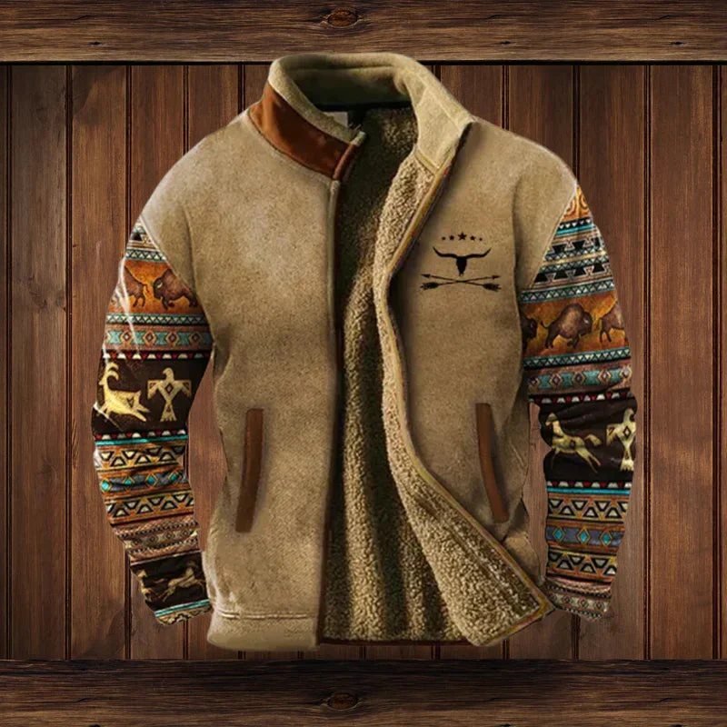Heren Teddy Vest met Rits – Vintage Stijl voor Alle Seizoenen