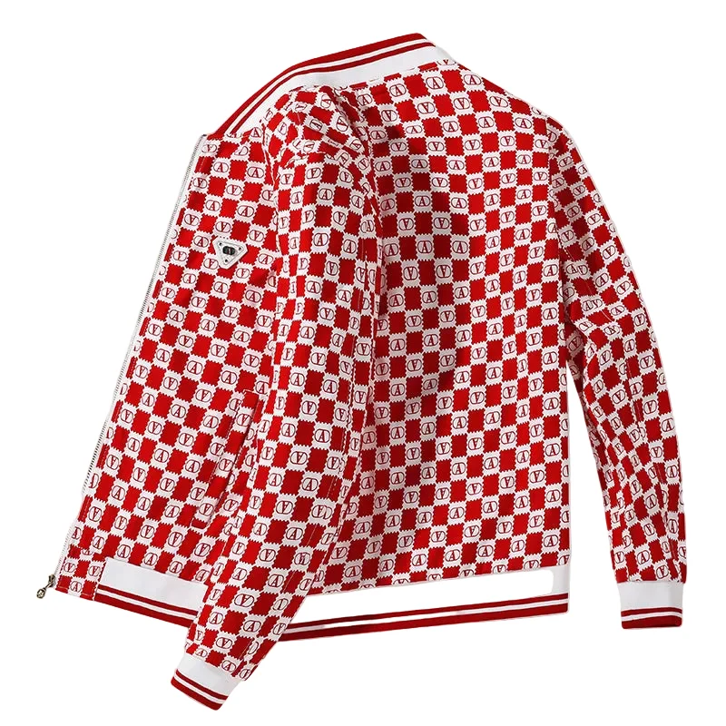 Heren Bomberjack Retro Checkerboard Stijl