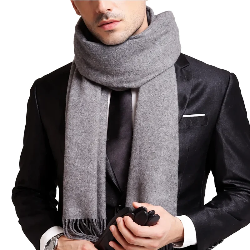 Unisex Lange Sjaal met Franjes voor Winterse Styling
