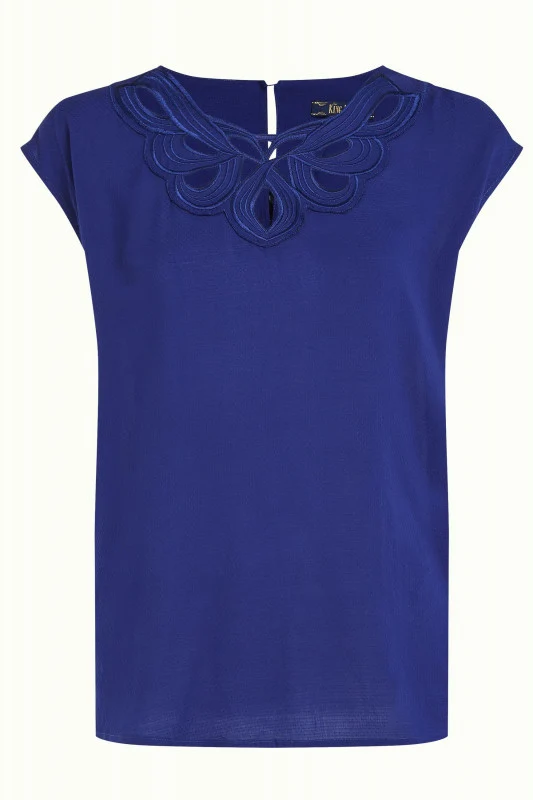 King Louie Betty top vilette deep blue