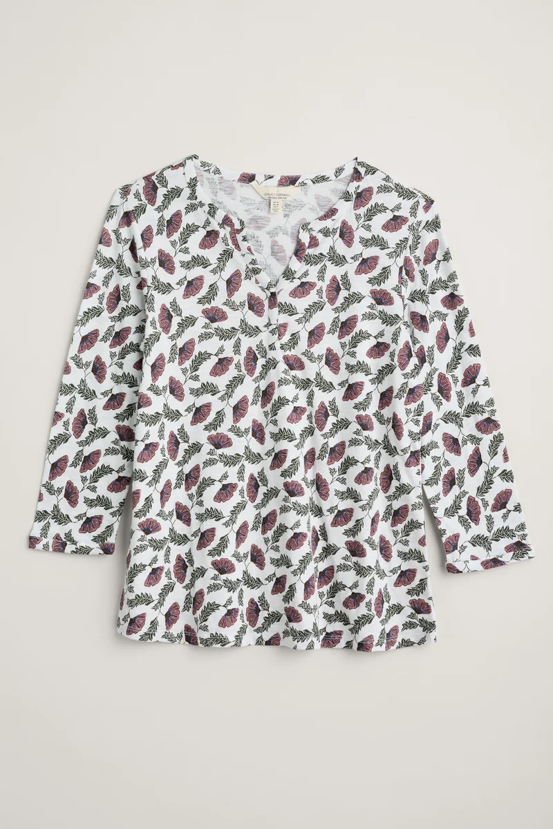 Seasalt Cornwall waterflow top folk vines chalk