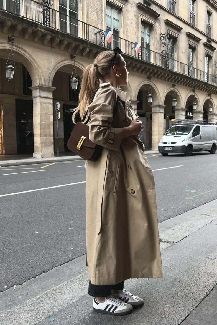 Lange Dames Trenchcoat - Klassieke Knoopsluiting | Stijlvol