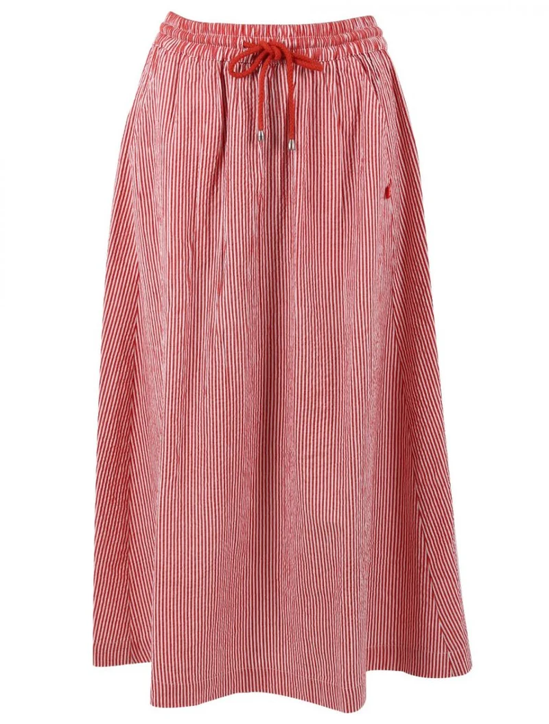 Danefae danespresso searsucker skirt bright red/chalk