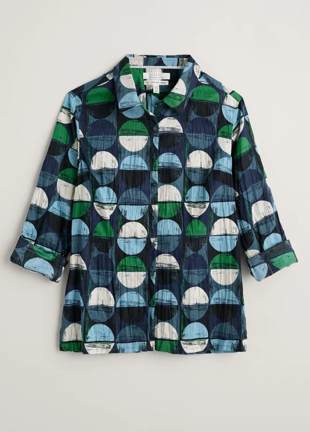 Seasalt Cornwall Larissa shirt textured abstract nickel