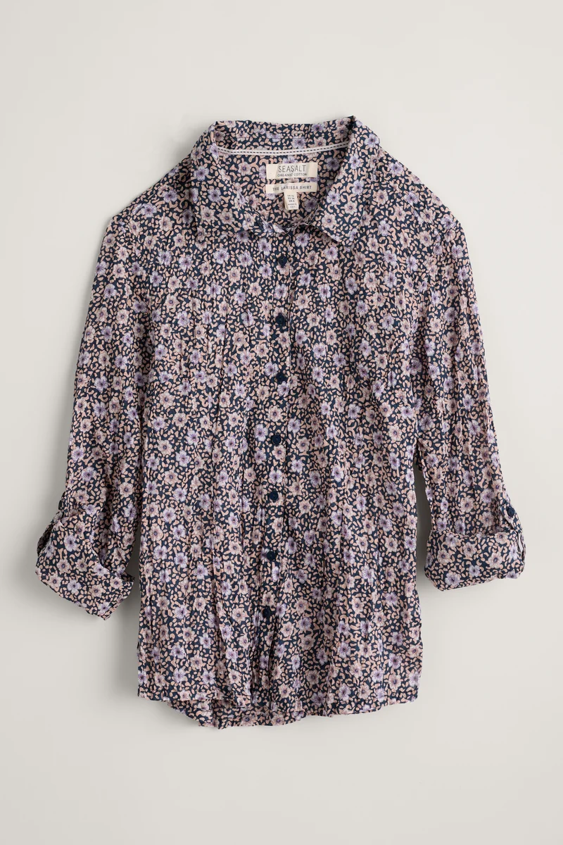 Seasalt Cornwall Larissa shirt Alpine carving maritime