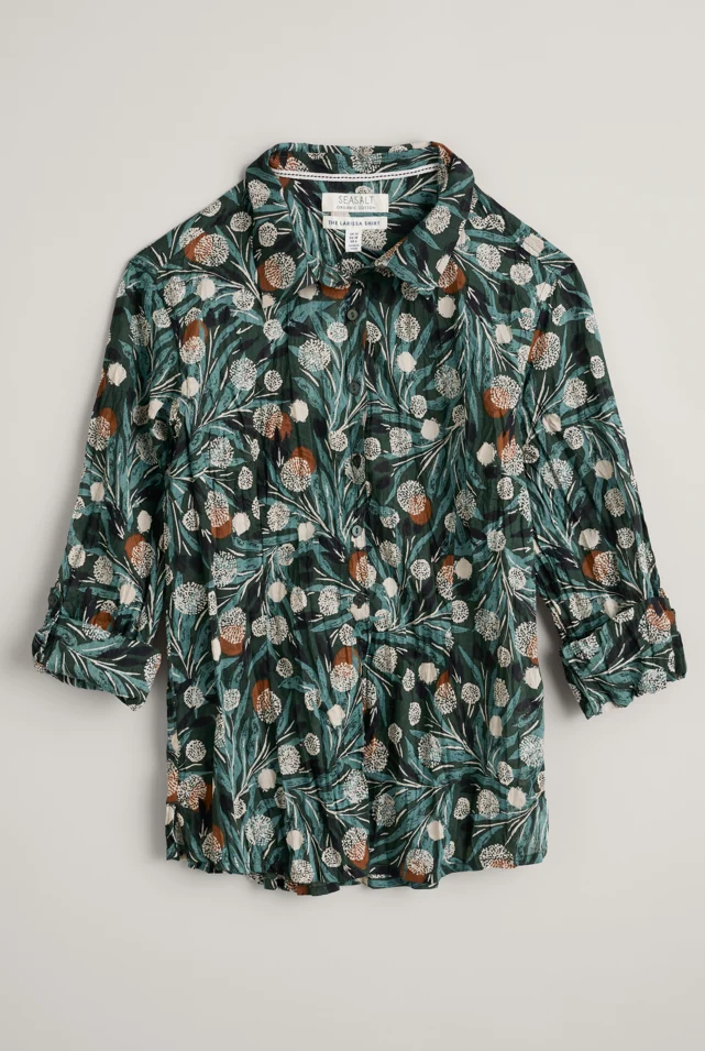 Seasalt Cornwall Larissa shirt coast thistle pine needle