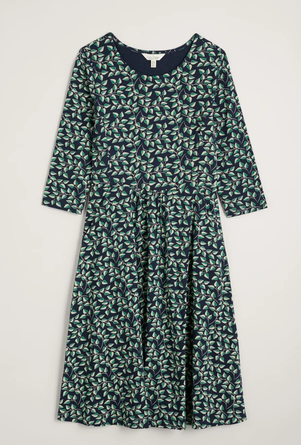 Seasalt Cornwall april dress sweet leaves maritime