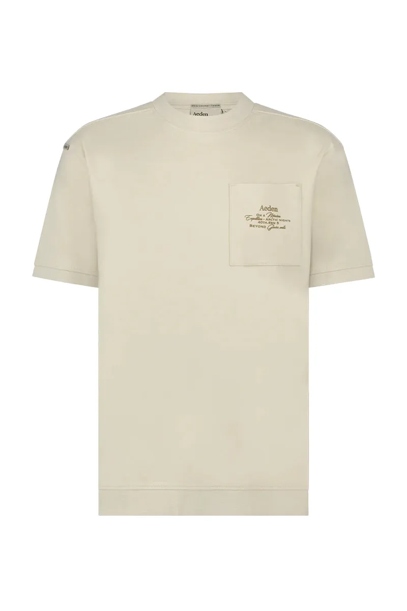 AEDEN T-SHIRT FELIX Zand-Khaky