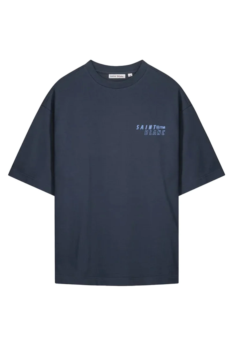 Saint Blanc T-SHIRT FINE LINE T-SHIRT BLAUW