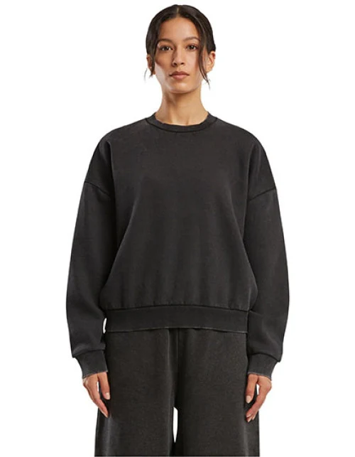 Build Your Brand - Ladies Vintage Heavy Crewneck - Black