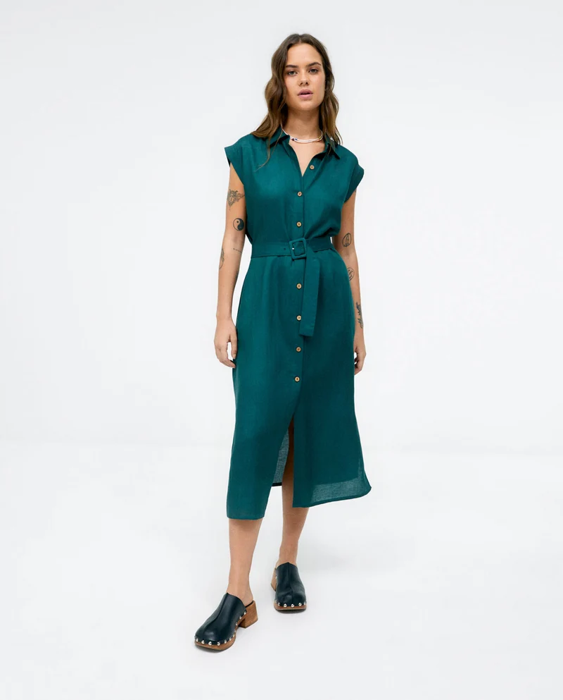 Surkana shirt dress khaki