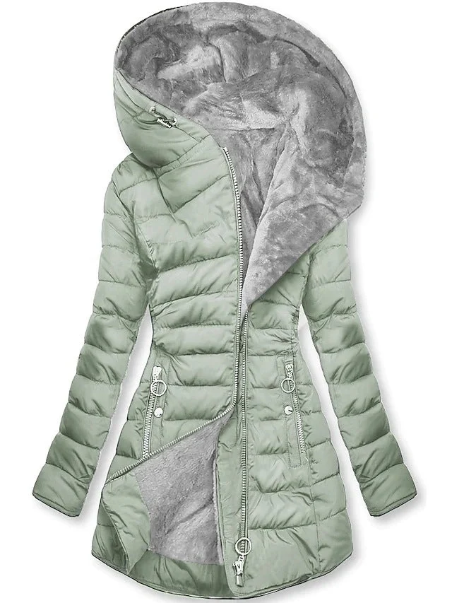Dames Winterjas Lange Snit Stijlvol