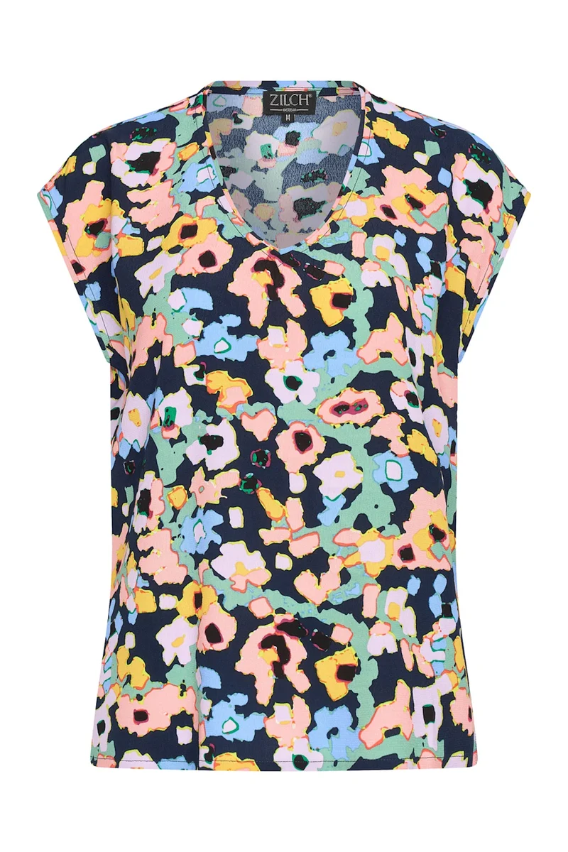 Zilch top kaleidoscope navy