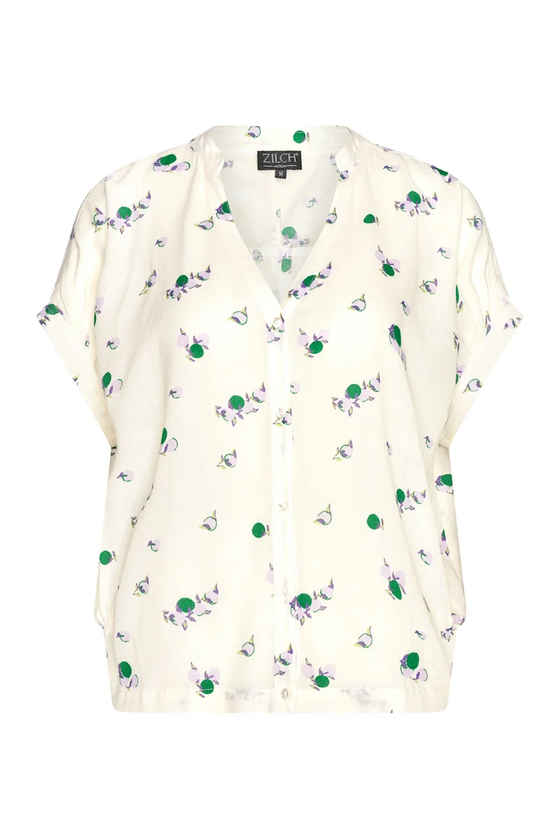 Zilch blouse wide peaches big off white
