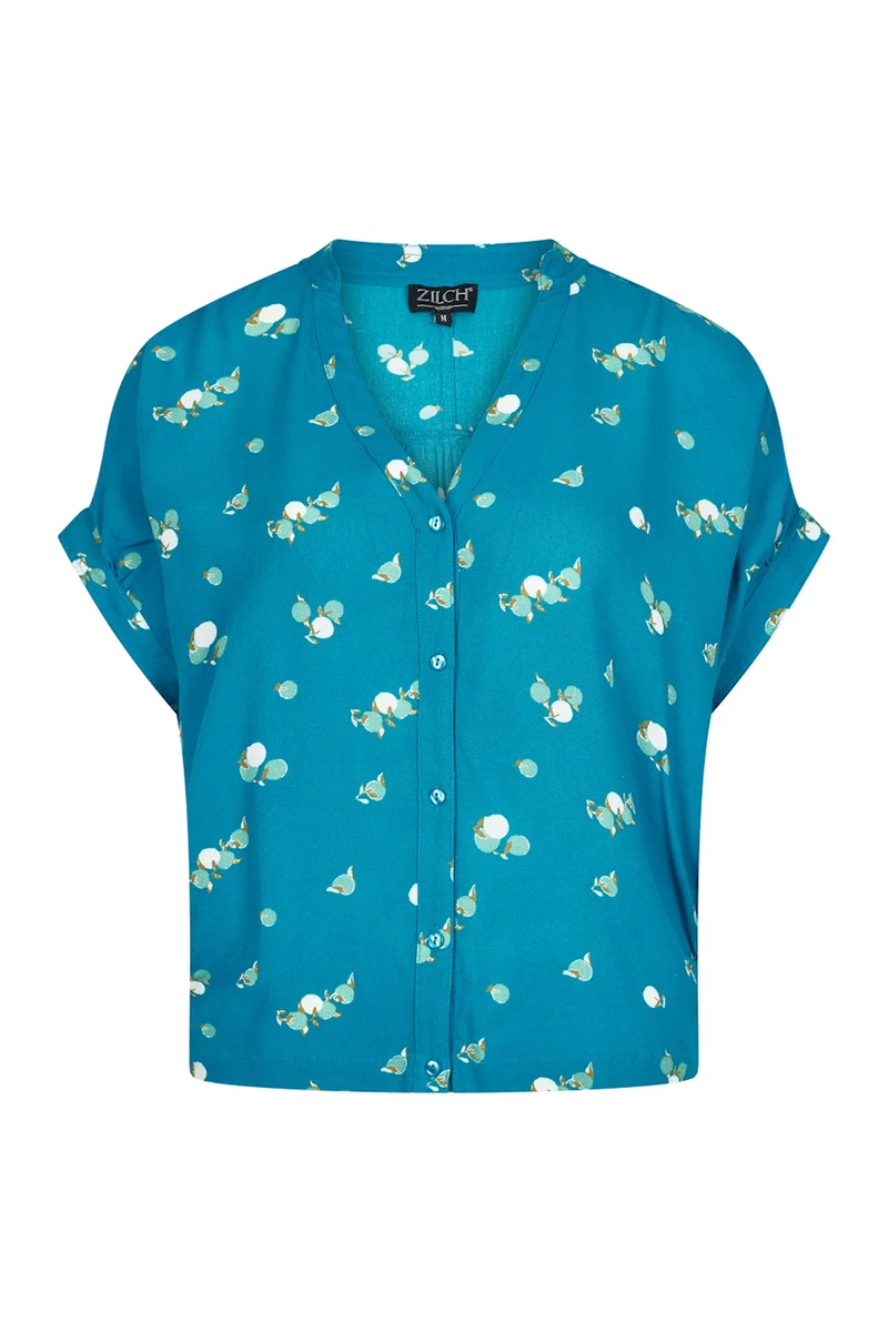 Zilch blouse wide peaches ocean