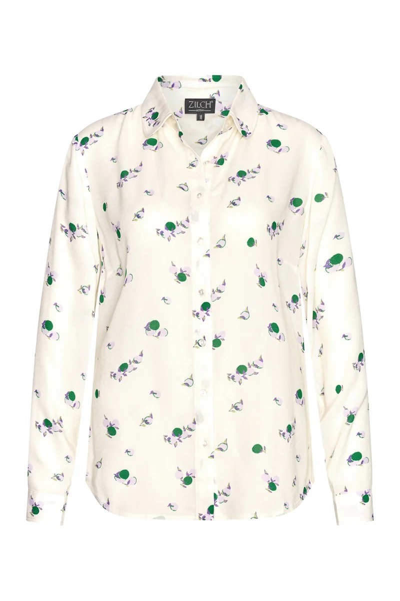 Zilch blouse long sleeve peaches big off white