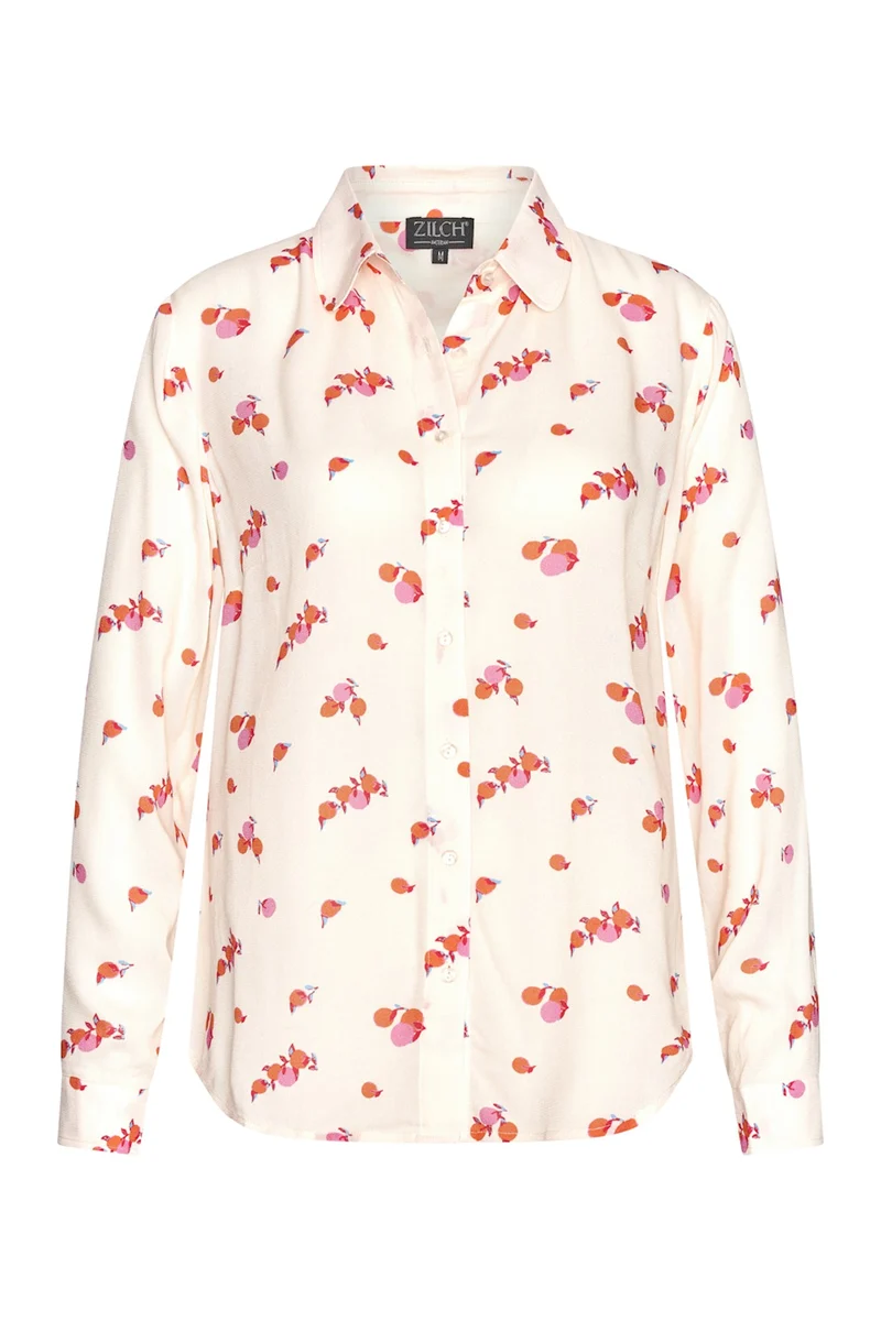 Zilch blouse long sleeve peaches big beige