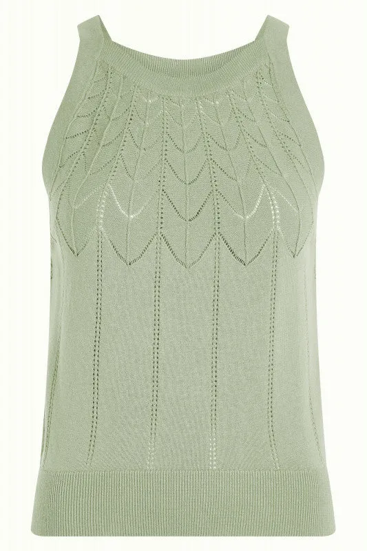 King Louie Sofie top rocky ajour foam green