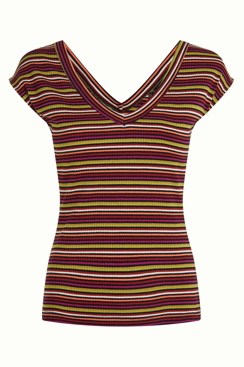 King Louie double V top brunelli stripe rio red